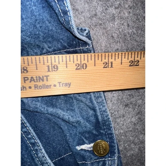 Dickies Men's Blue Denim Bib Overalls Carpenter Work Pants 40x30 - Picture 3 of 8